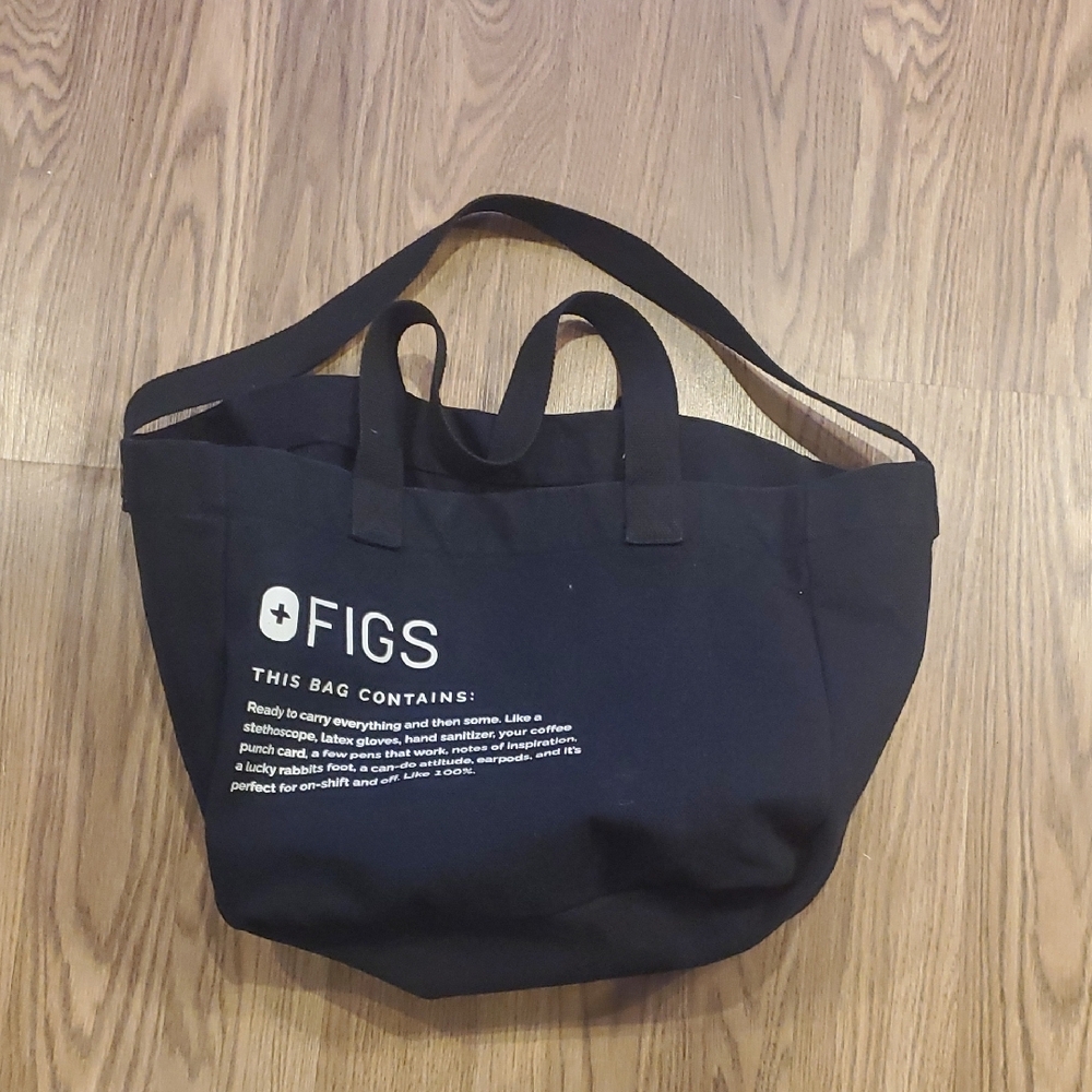 FIGS Classic Black Tote Bag - Picture 5 of 5